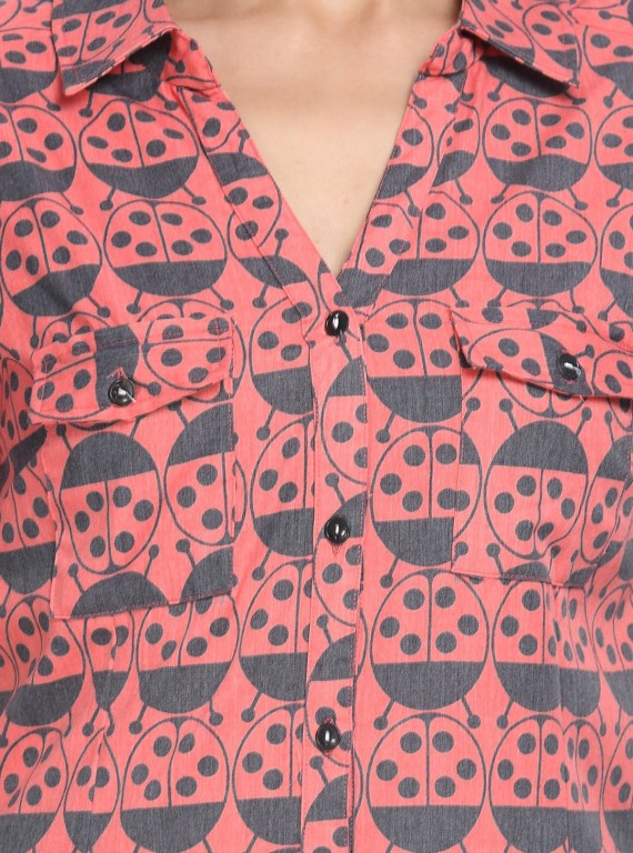 Bug Print Women Shirt