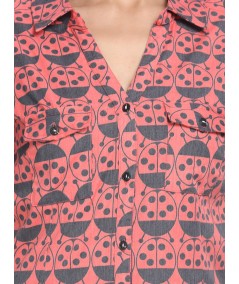 Bug Print Women Shirt