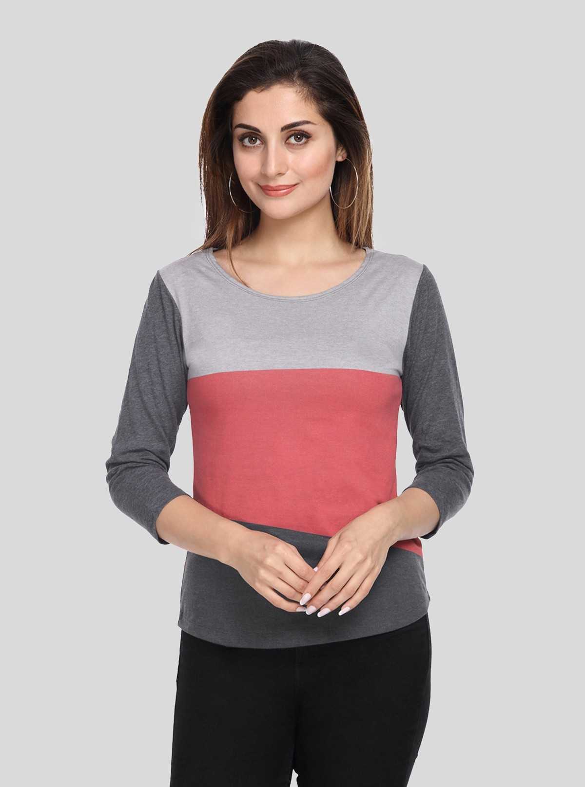 Women's Elegant Tri-Colour Top – Stylish & Modern Wear by Boer & Fitch