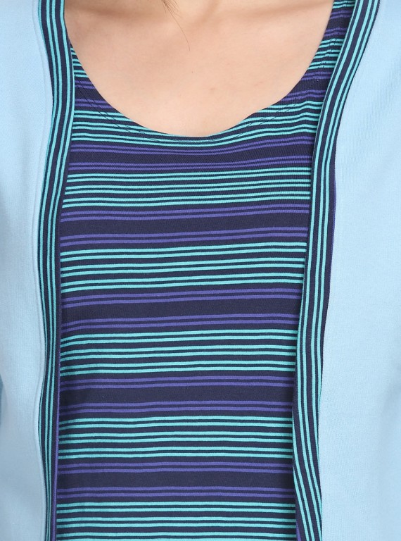 Light Blue Fleece Set Top