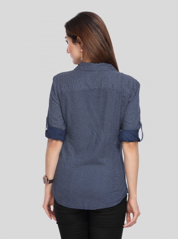 Blue Graphica Women Shirt