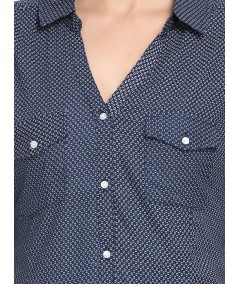 Blue Graphica Women Shirt