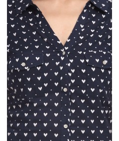 Heart Print Women Shirt