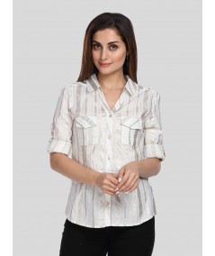 Silver Stripe Women Shirt