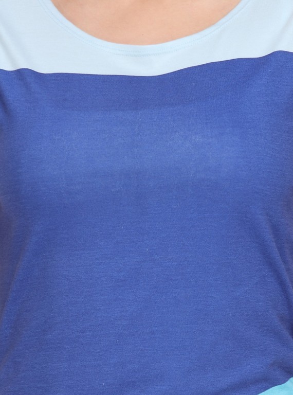 Multi Blue Womens Sleeveless Top