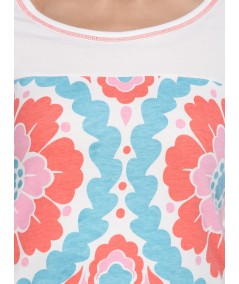 Womens Spring Flower Printed Top