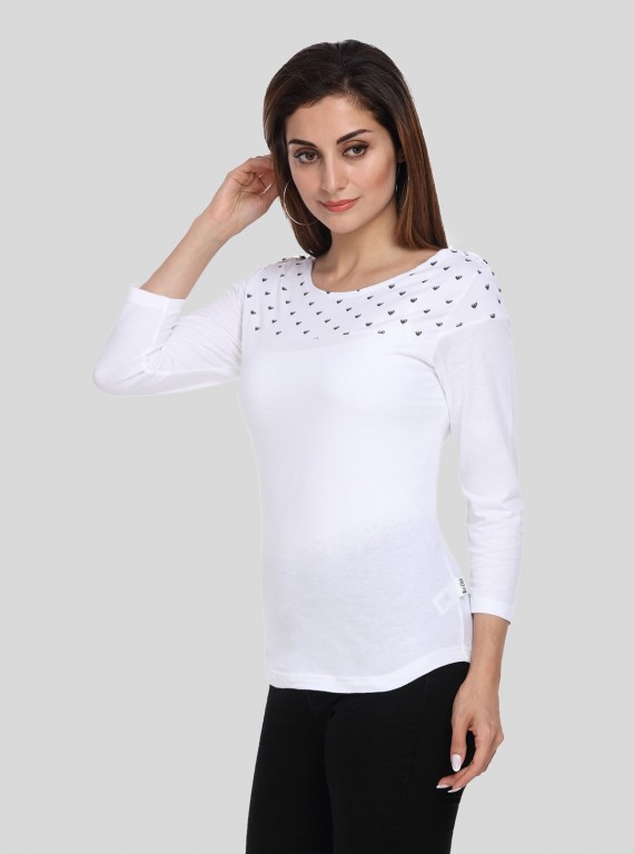 Heart Print Womens Top
