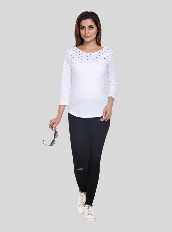Heart Print Womens Top