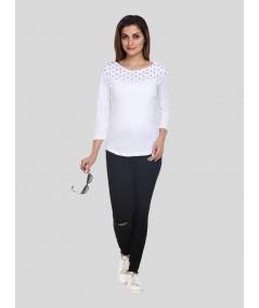 Heart Print Womens Top
