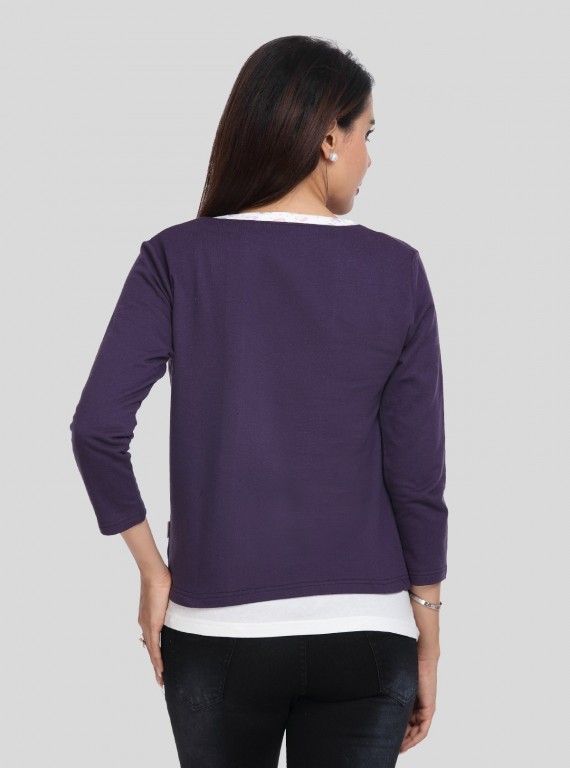 Purple Fleece Set Top