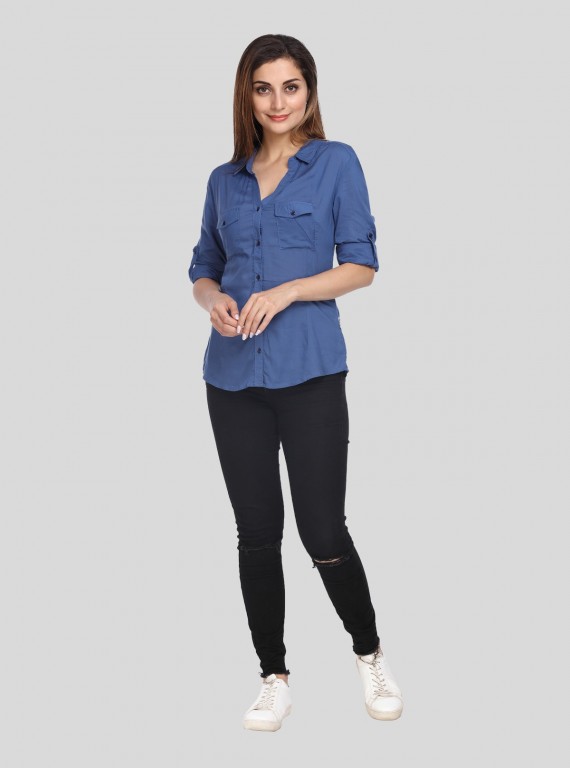 Blue Women Shirt