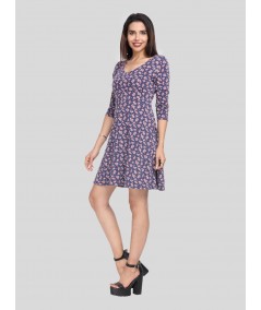 Blue Floral Scattered Top