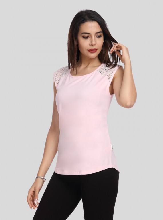 Pink Lace Top