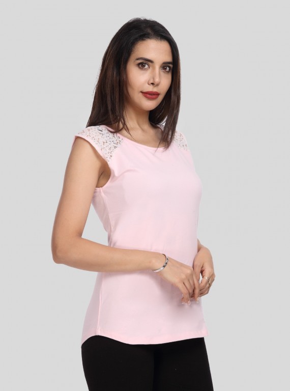 Pink Lace Top