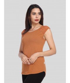 Brown Lace Top