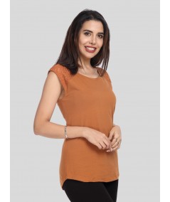Brown Lace Top
