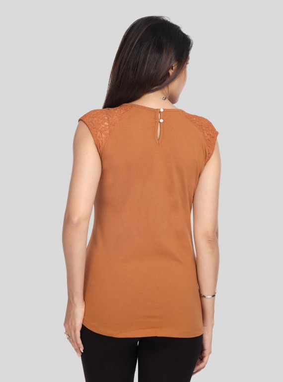 Brown Lace Top