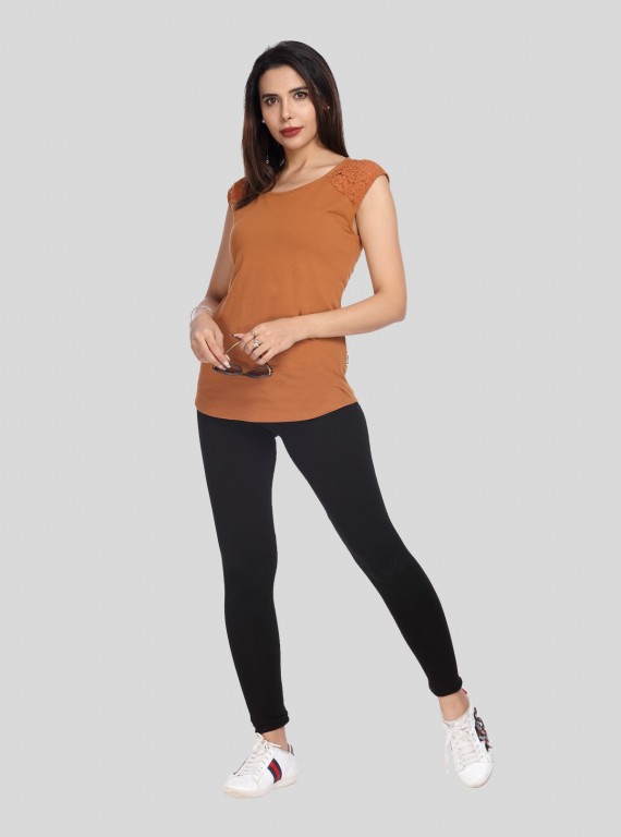 Brown Lace Top