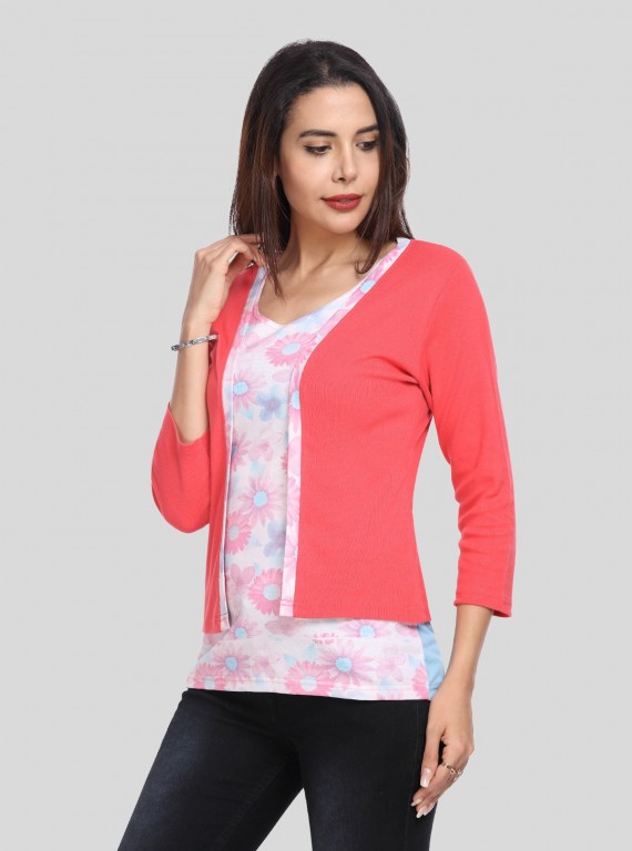 Fuschia Contrast Set Top