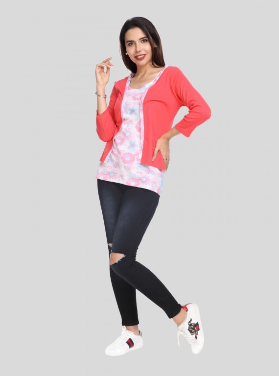 Fuschia Contrast Set Top