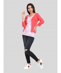 Fuschia Contrast Set Top
