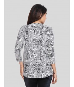 Sleeveless Black Print shrug