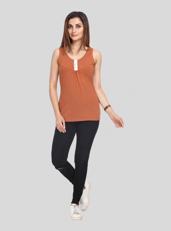 Brown Graphic Print Set Shrug