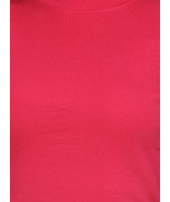 Red Roll On Neck Long Top