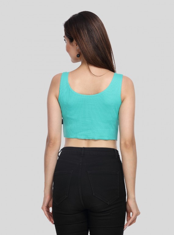 Parrot Green Durby Crop top