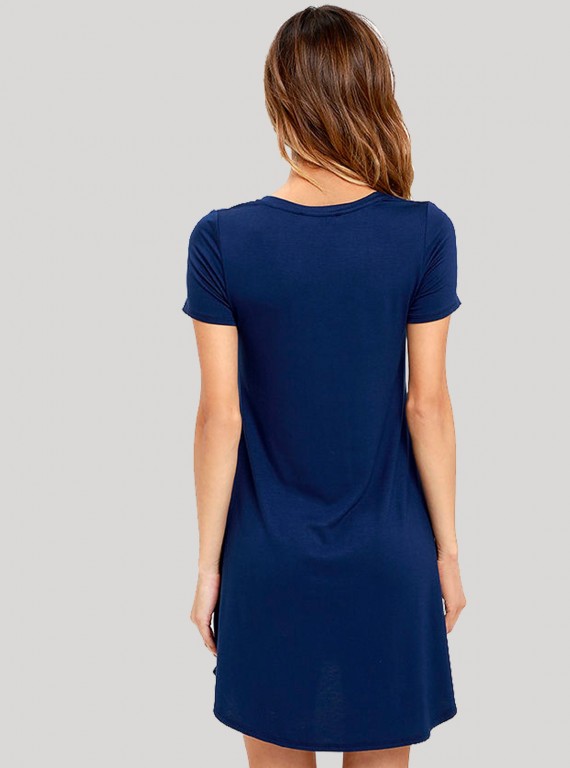 Blue Jersey Dress