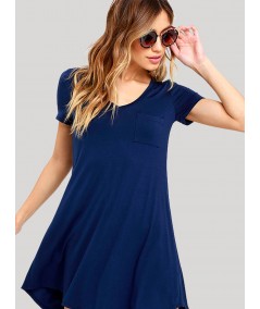 Blue Jersey Dress