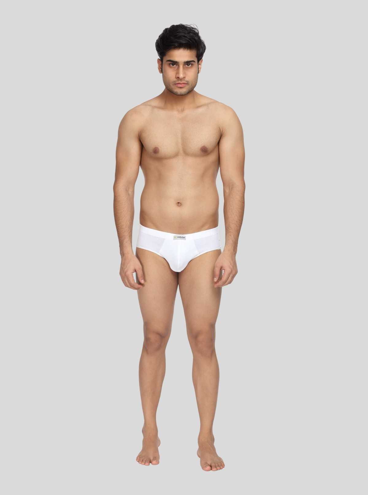 Men’s Classic White Cotton Briefs Pack of 2 – Soft, Breathable Innerwear