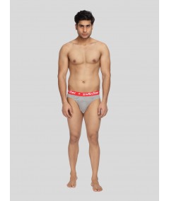 Men’s Grey Melange Modern Banded Brief – Stretch Cotton Fit