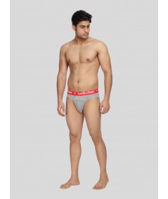 Grey Melange Contrast Band Brief
