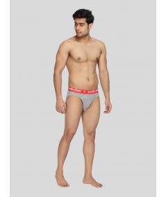 Grey Melange Contrast Band Brief