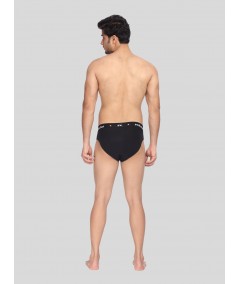 Black Fancy Elastic Brief