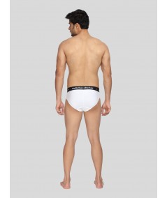 White Fancy Elastic Brief