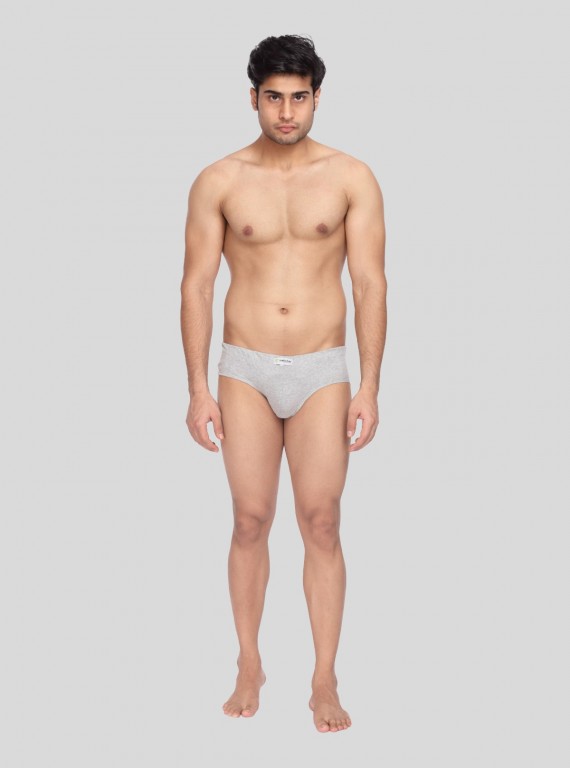 Men's Grey Classic Fit Briefs – Pack of 2