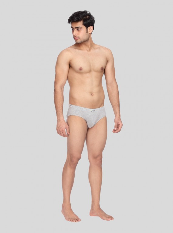 Grey Melange jersey Brief