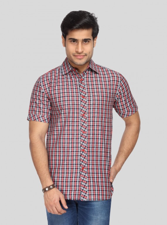 Men's Red Checked Shirt – Bold, Rugged & All-Day Casual Comfort