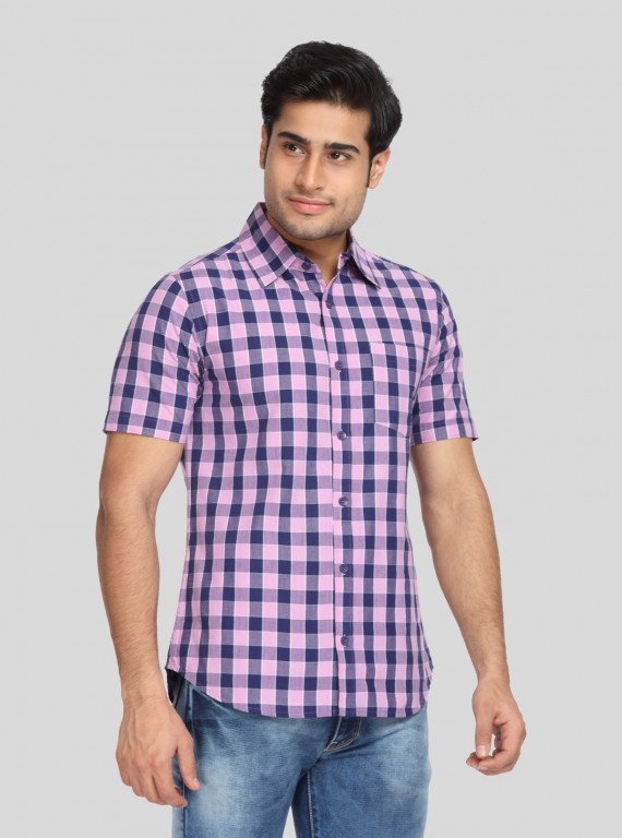 Purple Broad Check Shirt