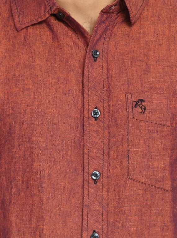 Carmine Linen blended Shirt