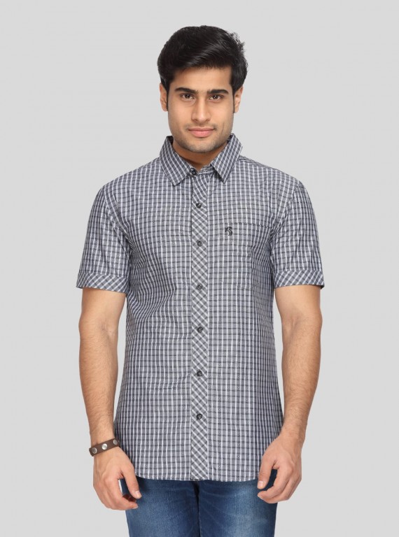 Men's Classic Black Checked Shirt – Timeless Checks for Modern Men