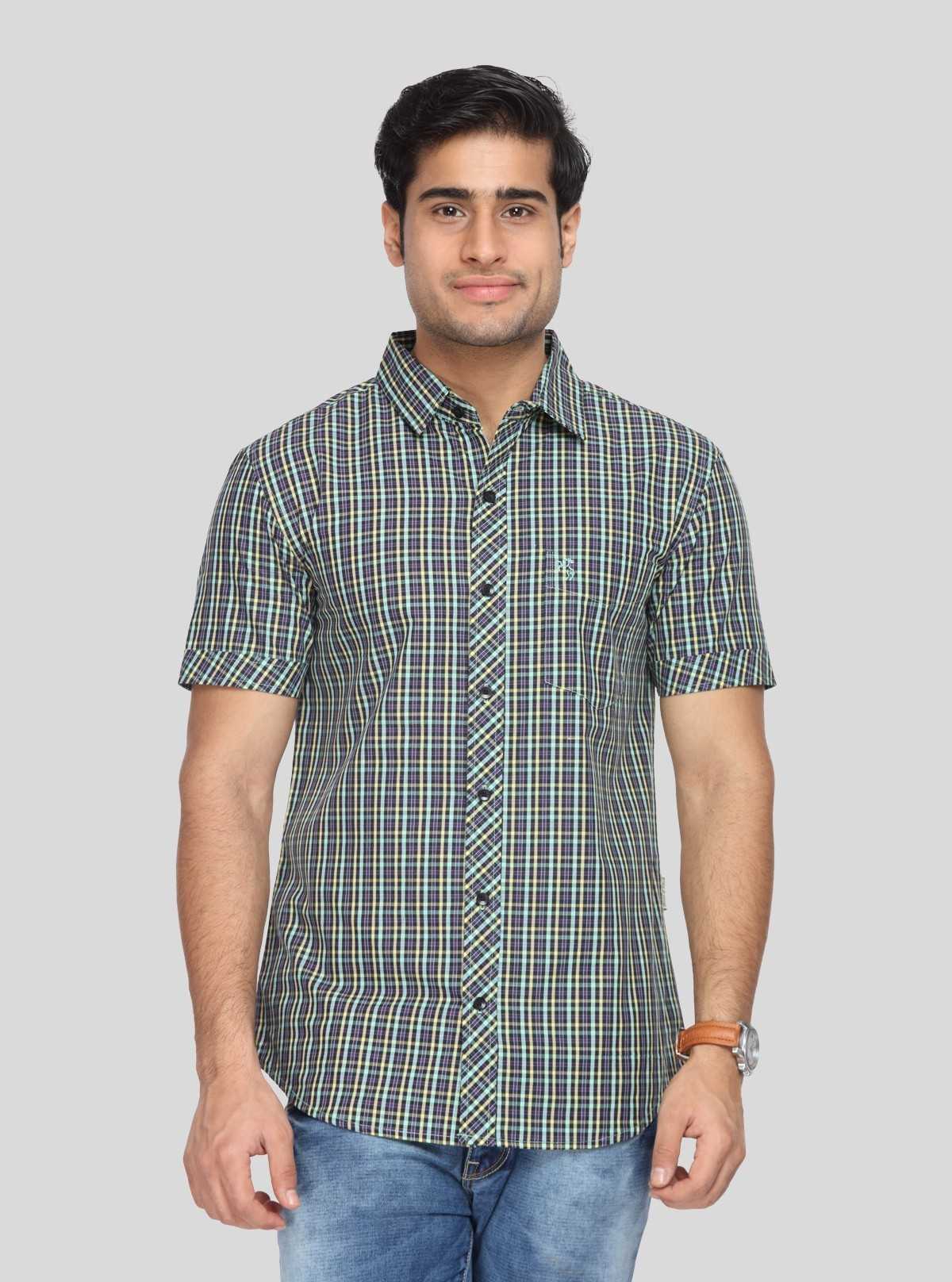 Men's Multi Striped Half Sleeve Shirt – Vibrant Casual Style for Every Day