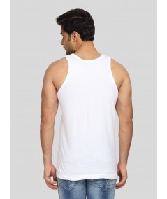 White Cotton Jersey Vest