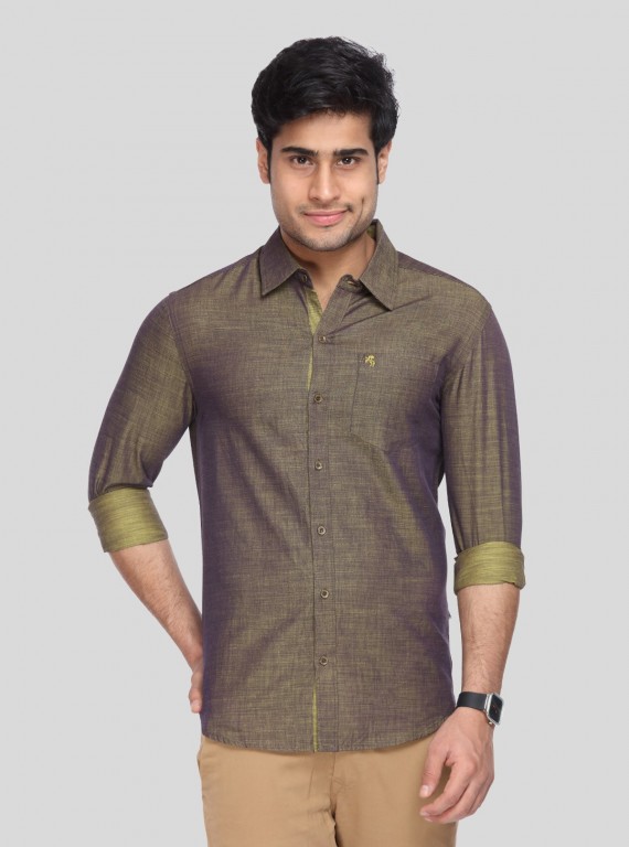 Men’s Mint Green Slim Fit Full Sleeve Shirt – Cool, Refined Everyday Style by Boer & Fitch