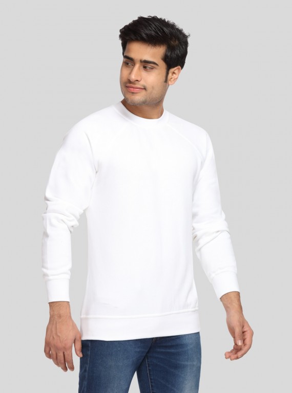 White Fleece Sweat Shirt