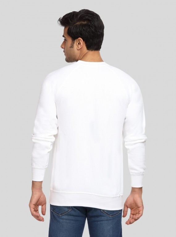 White Fleece Sweat Shirt