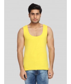 Men’s Yellow Cotton U Neck Vest – Soft, Stylish Daily Innerwear