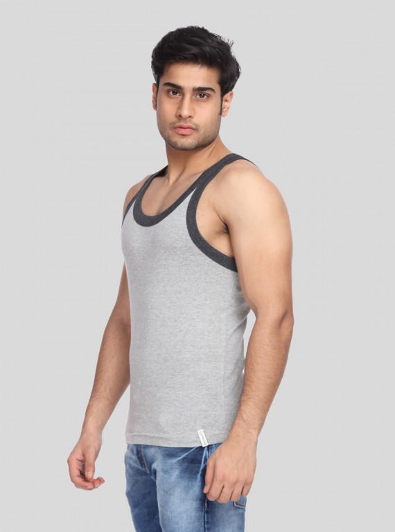Grey Melange Gym Vest